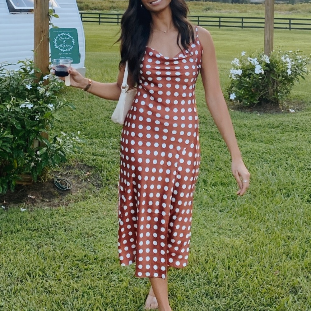 Brown Polka Dot Dress